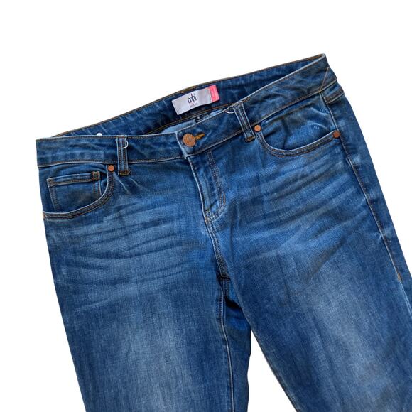 CAbi Slim Boyfriend Jean Size 8 Straight Leg Medium Wash - Picture 2 of 6